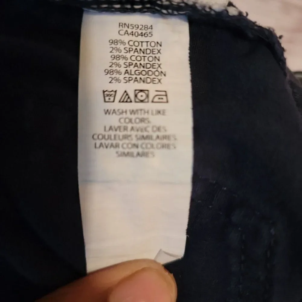 The Childrens Place Girls Blue Cotton Blend Pockets Mid Rise Chino Shorts Sz 10